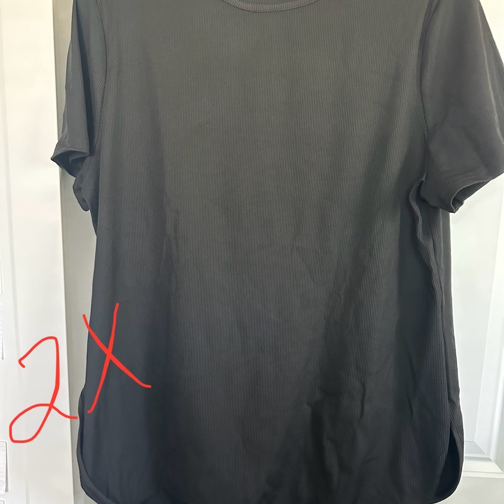SHEIN Charcoal Short Sleeve Top